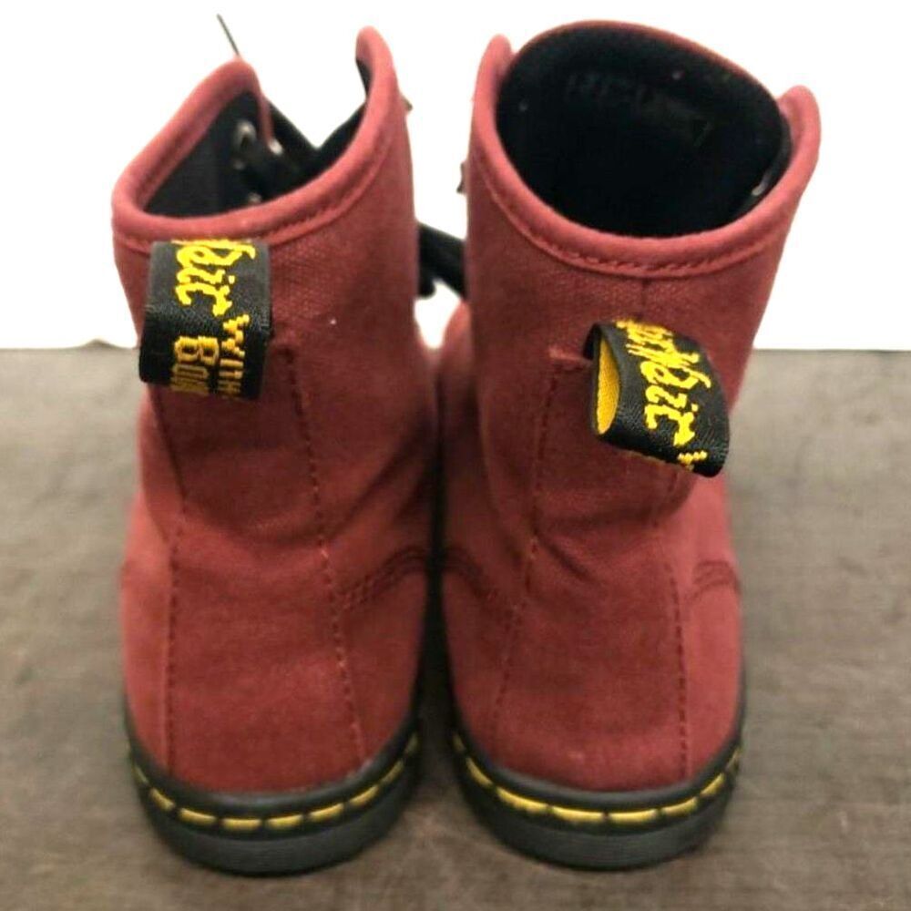 Dr. Martens Shoreditch Canvas Boots in Cherry Red - Size 6 - Picture 4 of 8